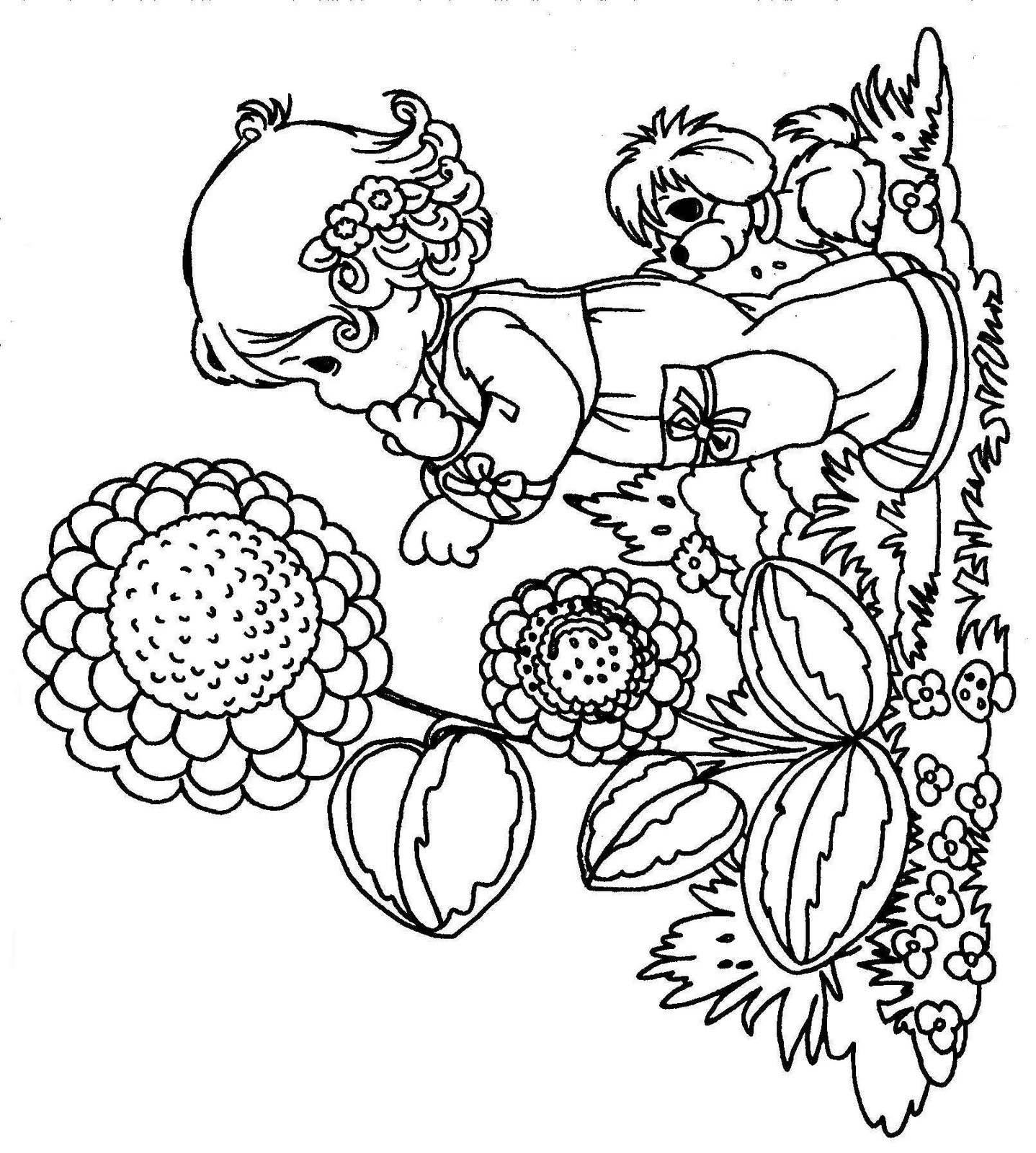 Fisă de colorat cu Primavara de colorat p48