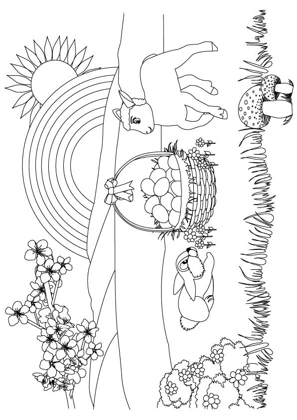 Fisă de colorat cu Primavara de colorat p54