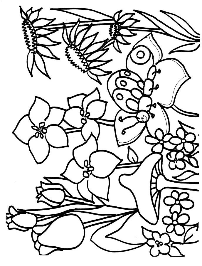 Fisă de colorat cu Primavara de colorat p77