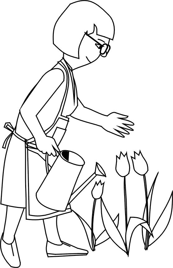 Fisă de colorat cu Primavara de colorat p97