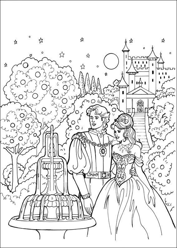 Fisă de colorat cu Printesa leonora de colorat p06