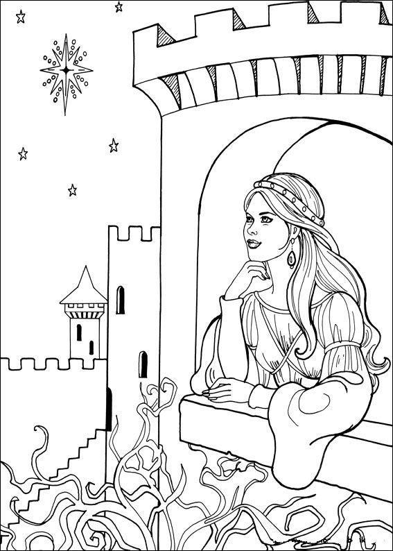 Fisă de colorat cu Printesa leonora de colorat p07