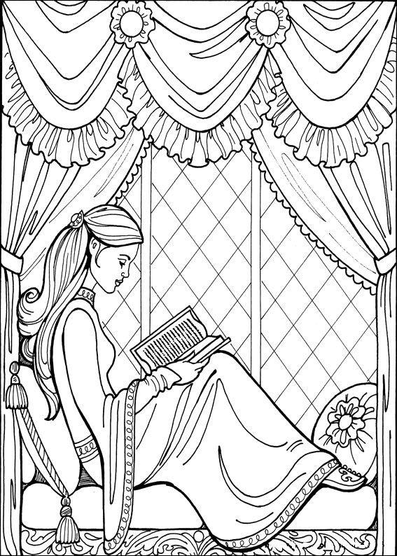 Fisă de colorat cu Printesa leonora de colorat p09