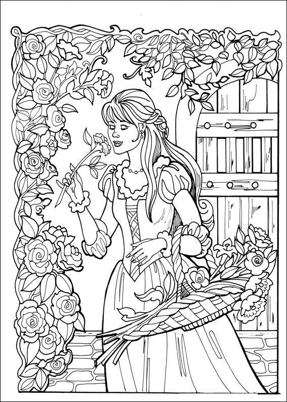 Fisă de colorat cu Printesa leonora de colorat p12