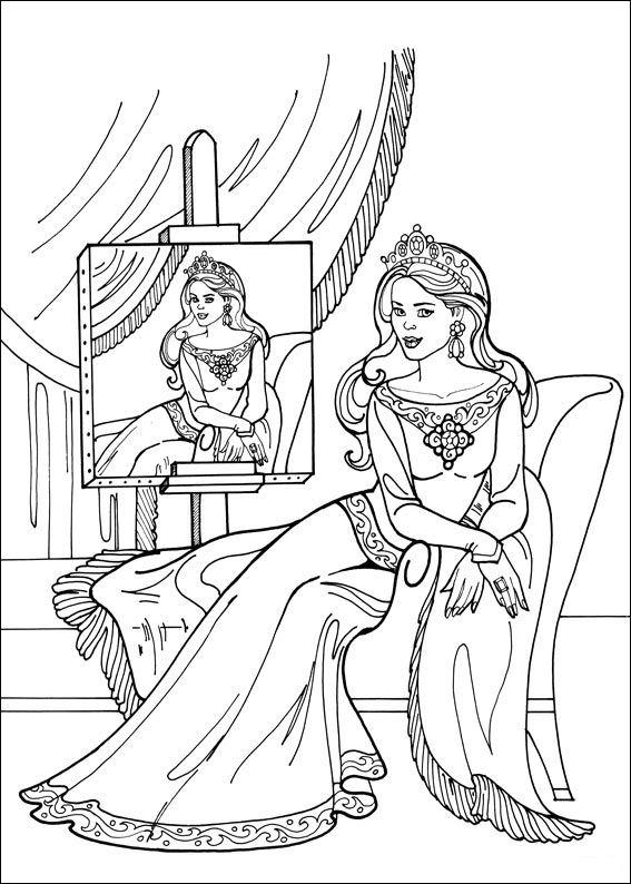Fisă de colorat cu Printesa leonora de colorat p24