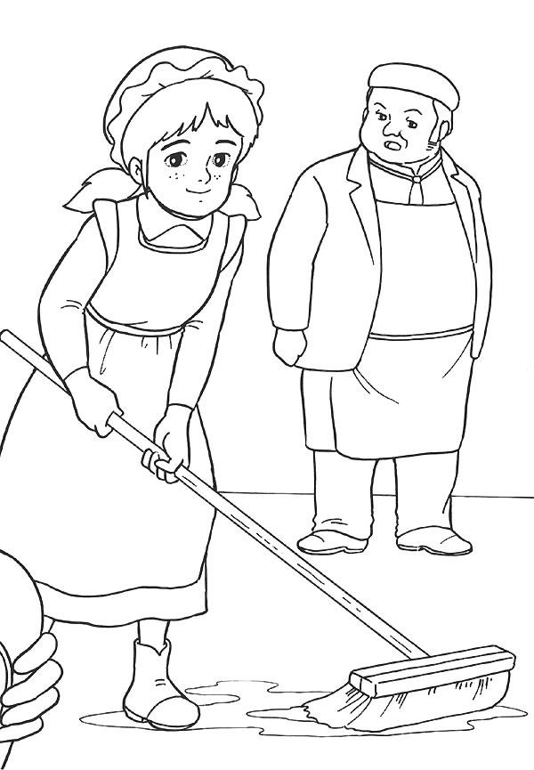 Fisă de colorat cu Printesa sarah de colorat p16