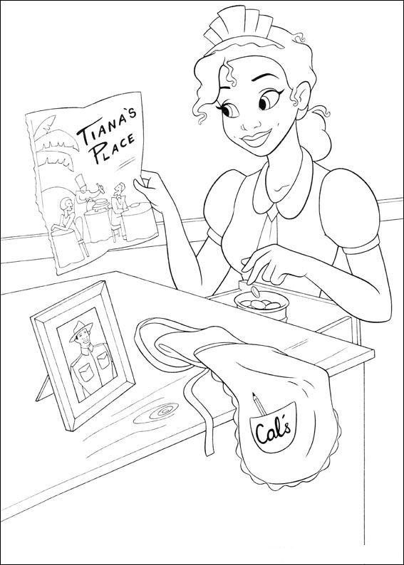 Fisă de colorat cu Printesa si broasca de colorat p15