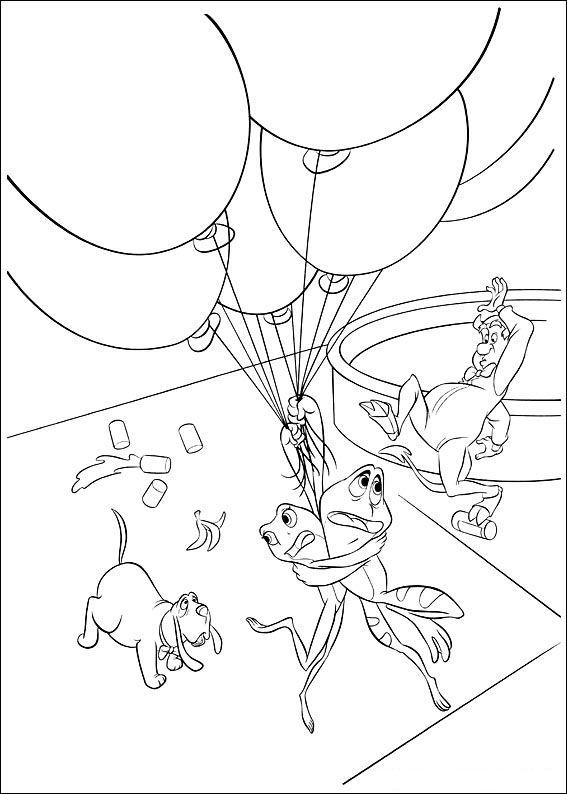 Fisă de colorat cu Printesa si broasca de colorat p26