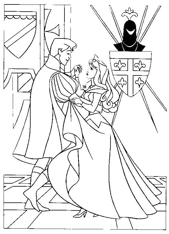 Fisă de colorat cu Printesele disney de colorat p01