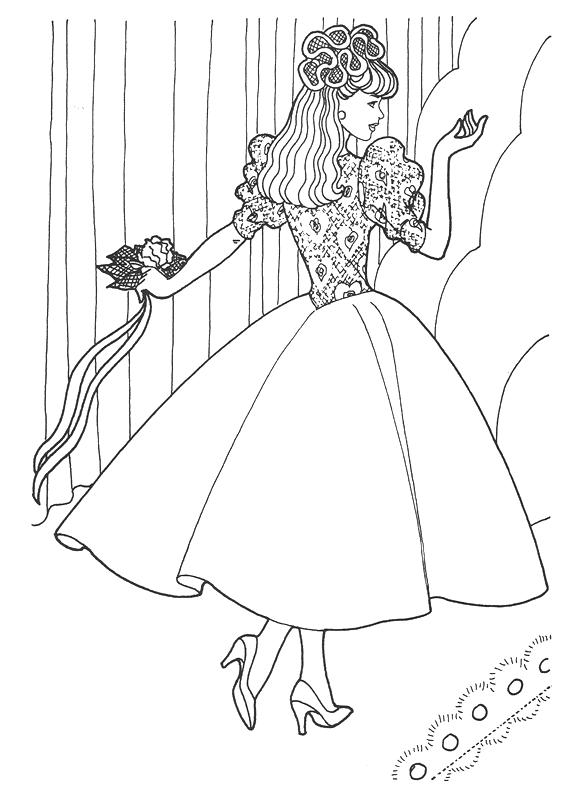 Fisă de colorat cu Printesele disney de colorat p27