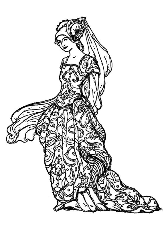 Fisă de colorat cu Printesele disney de colorat p32