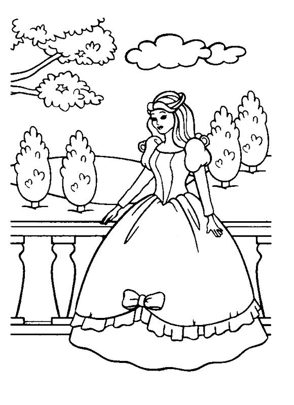 Fisă de colorat cu Printesele disney de colorat p35