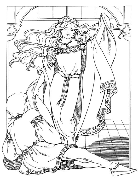 Fisă de colorat cu Printesele disney de colorat p61