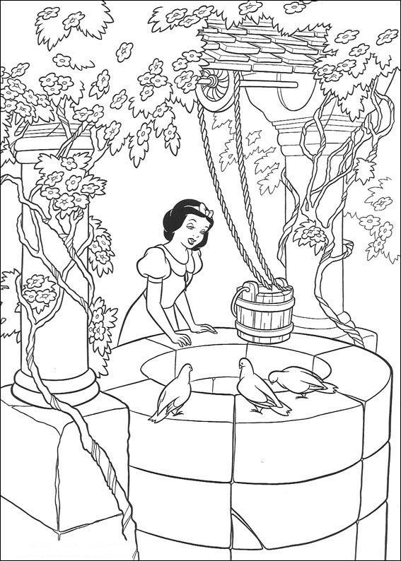 Fisă de colorat cu Printesele disney de colorat p75