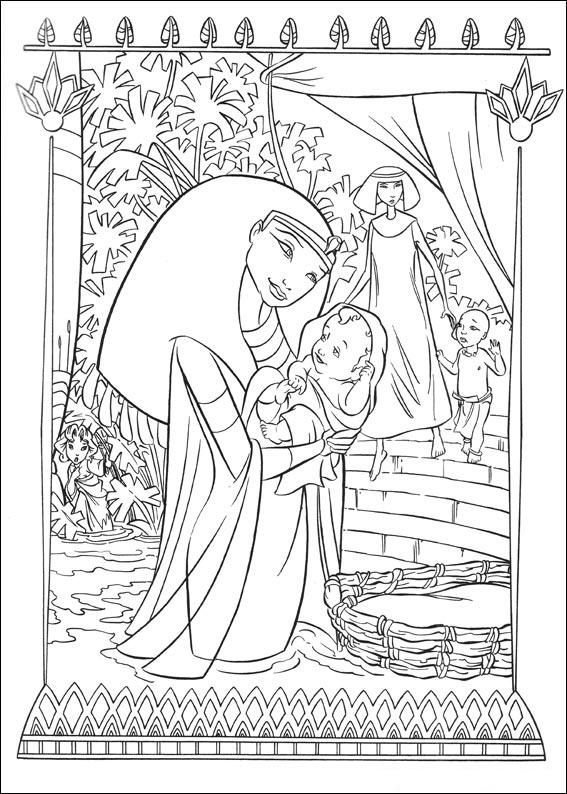 Fisă de colorat cu Printul egiptului de colorat p02