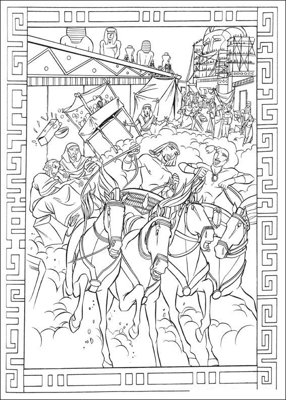 Fisă de colorat cu Printul egiptului de colorat p03