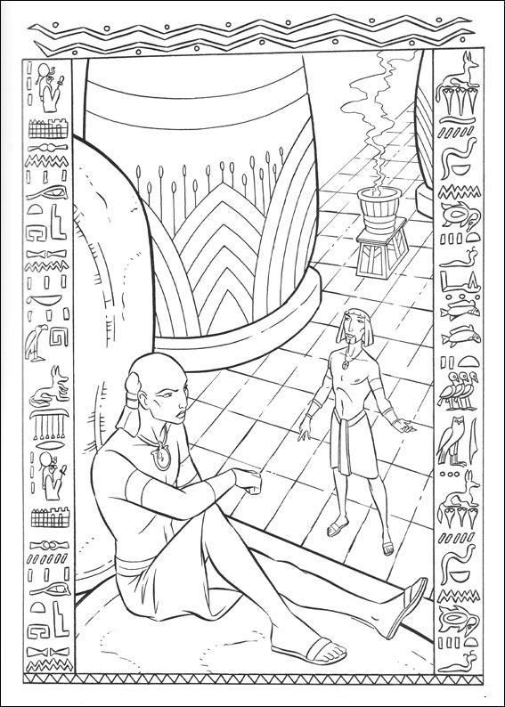 Fisă de colorat cu Printul egiptului de colorat p05