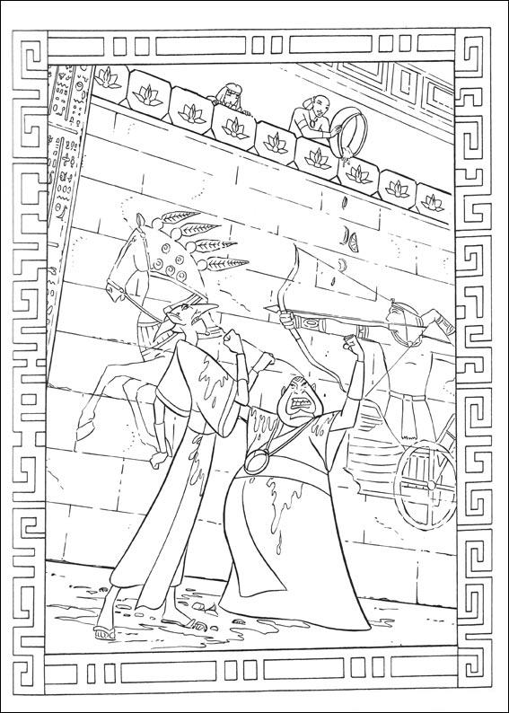 Fisă de colorat cu Printul egiptului de colorat p06