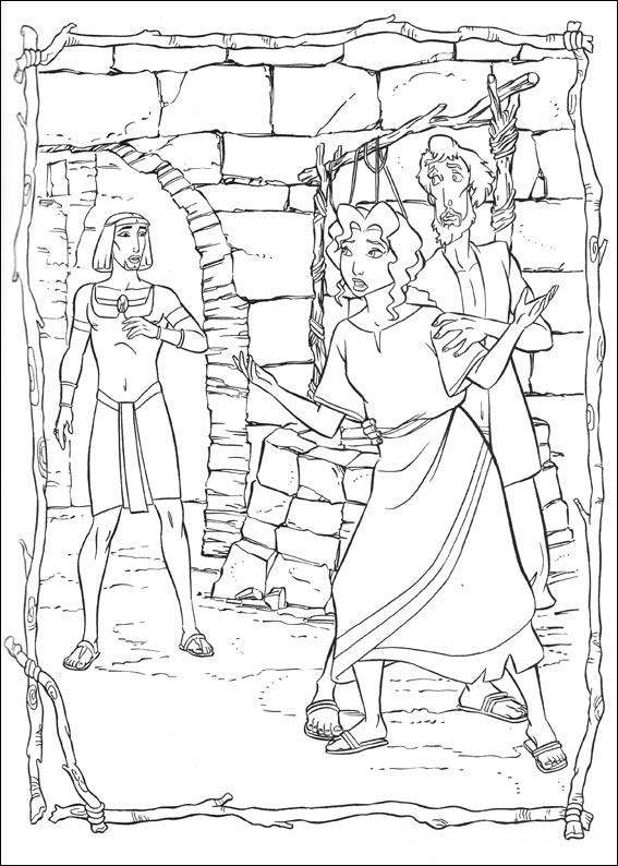 Fisă de colorat cu Printul egiptului de colorat p08