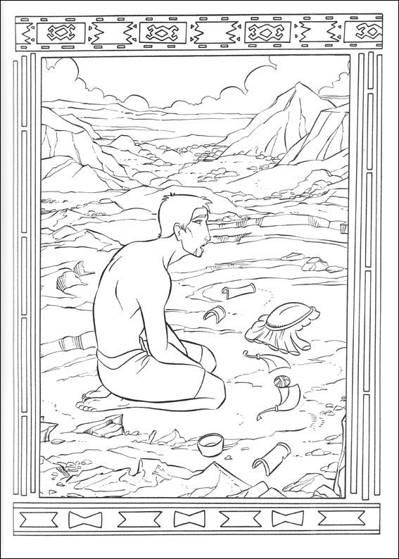 Fisă de colorat cu Printul egiptului de colorat p14