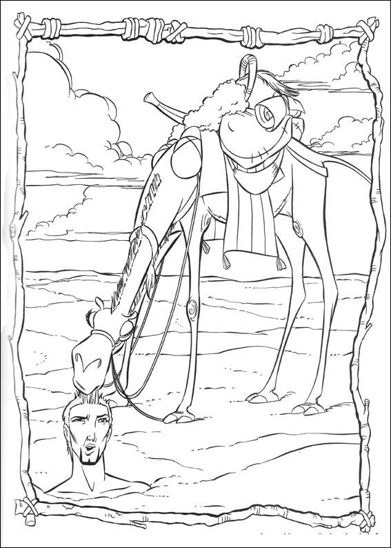 Fisă de colorat cu Printul egiptului de colorat p15