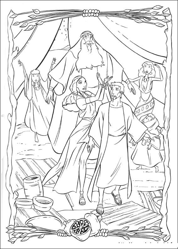 Fisă de colorat cu Printul egiptului de colorat p18