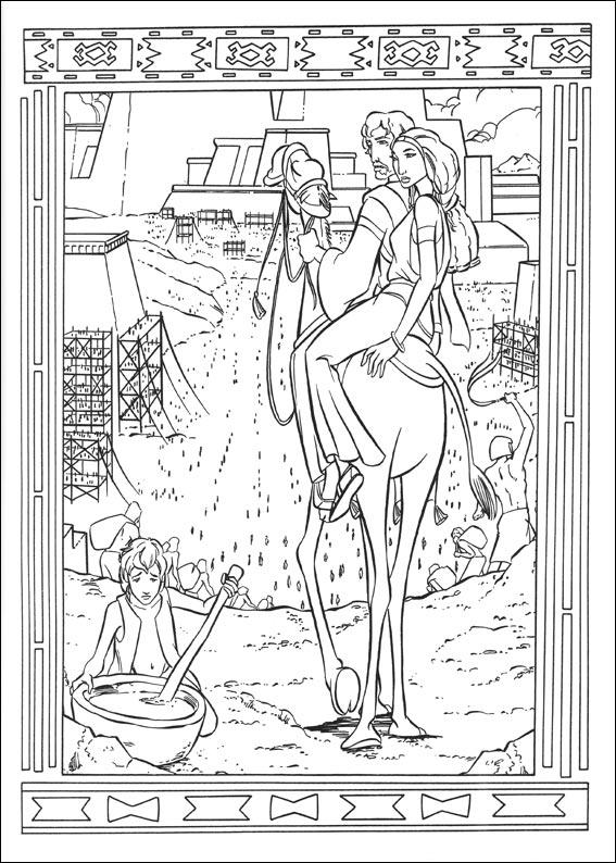Fisă de colorat cu Printul egiptului de colorat p20