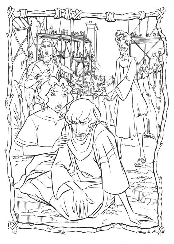 Fisă de colorat cu Printul egiptului de colorat p22