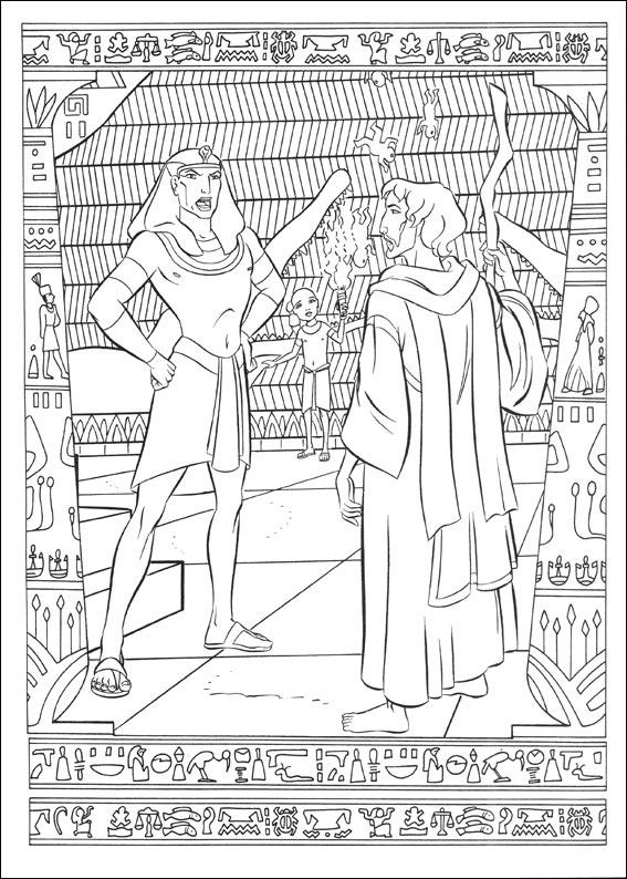 Fisă de colorat cu Printul egiptului de colorat p26
