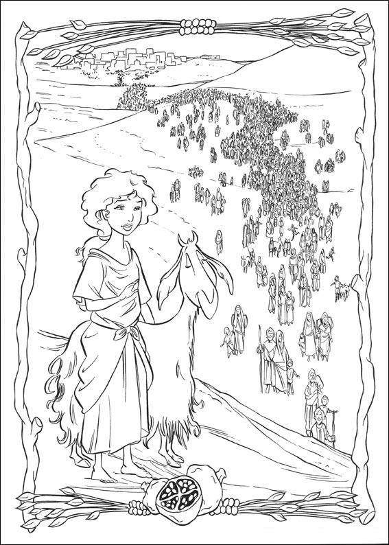 Fisă de colorat cu Printul egiptului de colorat p28