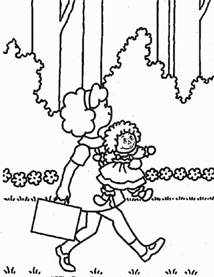 Fisă de colorat cu Raggedy ann and andy de colorat p03