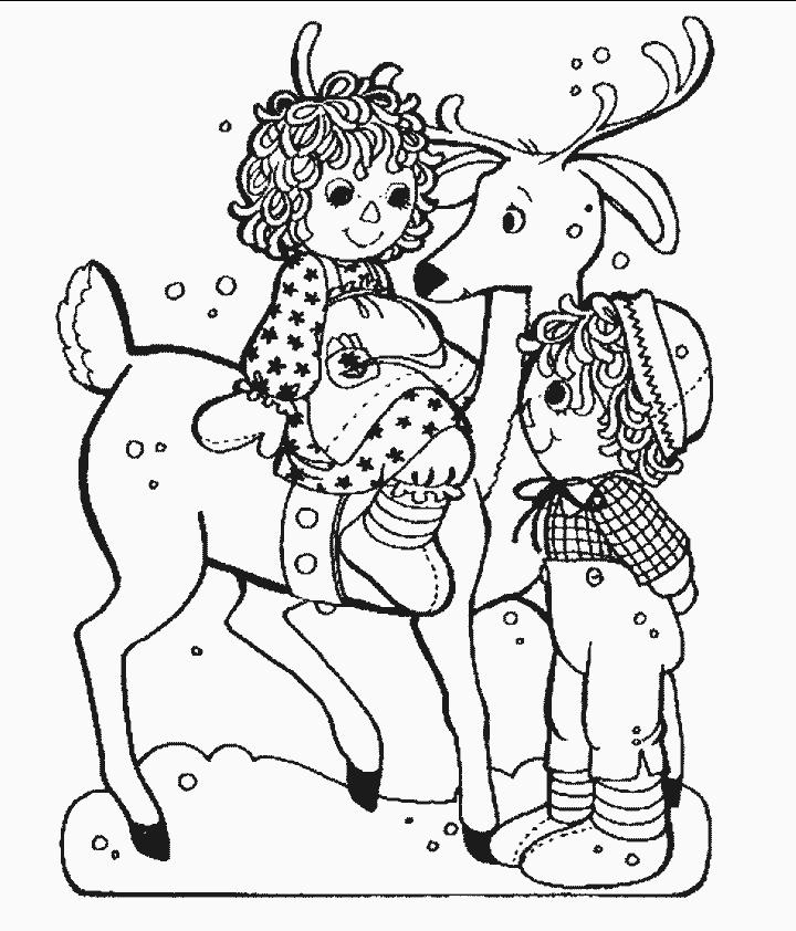 Fisă de colorat cu Raggedy ann and andy de colorat p20