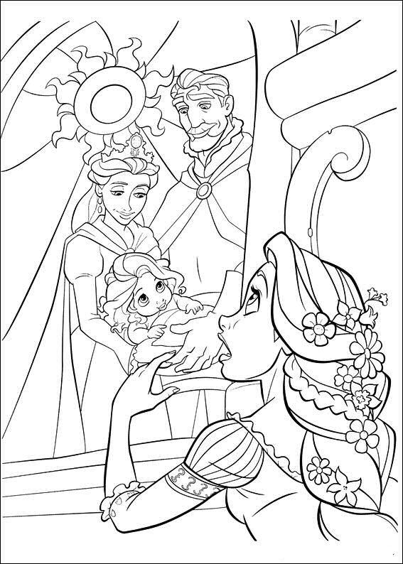 Fisă de colorat cu Rapunzel de colorat p11