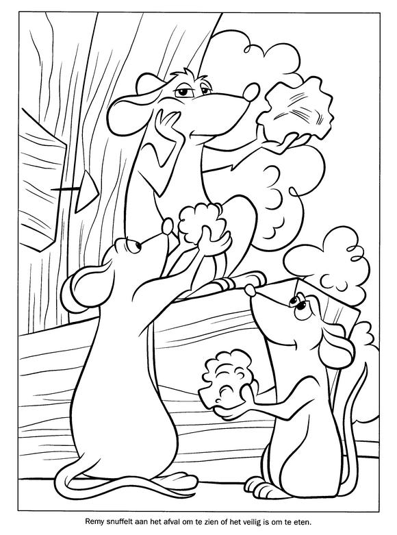 Fisă de colorat cu Ratatouille de colorat p01