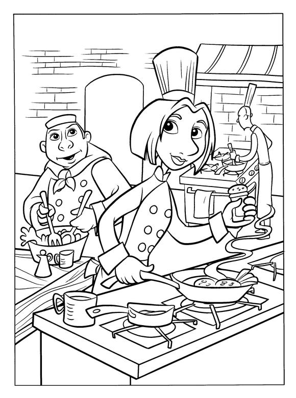 Fisă de colorat cu Ratatouille de colorat p03