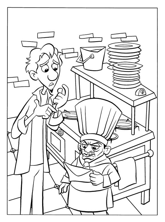 Fisă de colorat cu Ratatouille de colorat p04