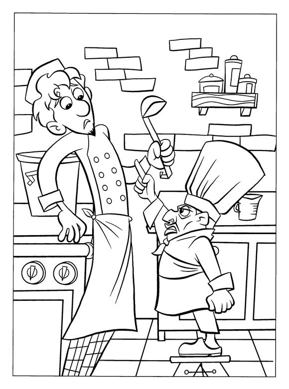 Fisă de colorat cu Ratatouille de colorat p07