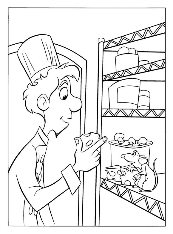 Fisă de colorat cu Ratatouille de colorat p10