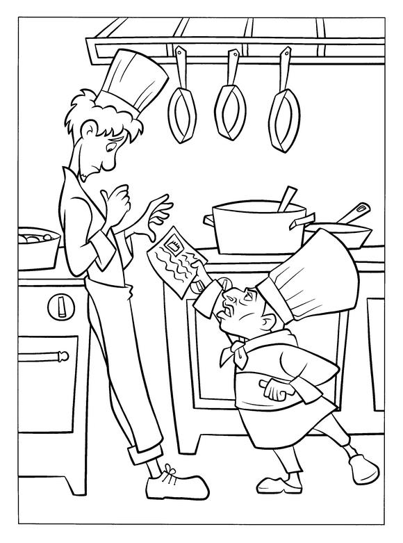 Fisă de colorat cu Ratatouille de colorat p15