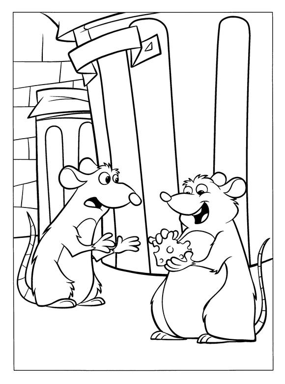 Fisă de colorat cu Ratatouille de colorat p16