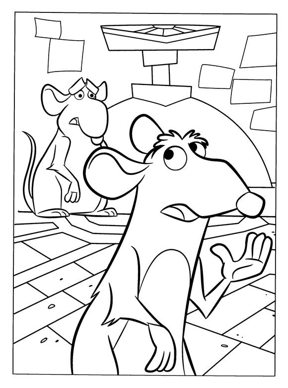 Fisă de colorat cu Ratatouille de colorat p17