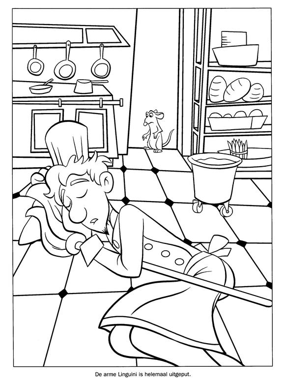 Fisă de colorat cu Ratatouille de colorat p18