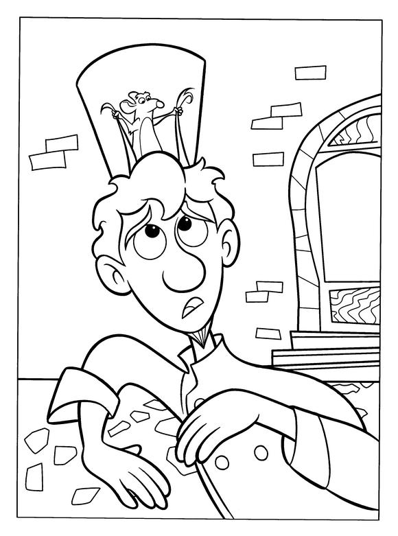 Fisă de colorat cu Ratatouille de colorat p19