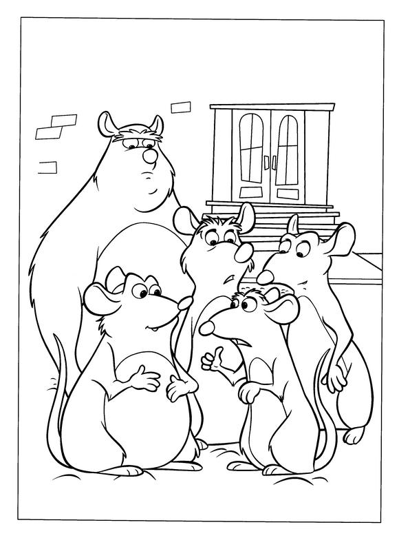 Fisă de colorat cu Ratatouille de colorat p21