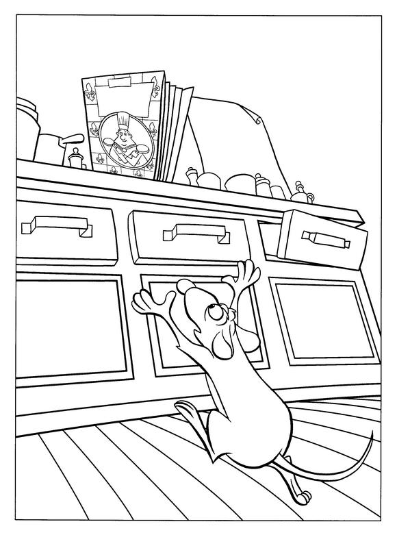 Fisă de colorat cu Ratatouille de colorat p30