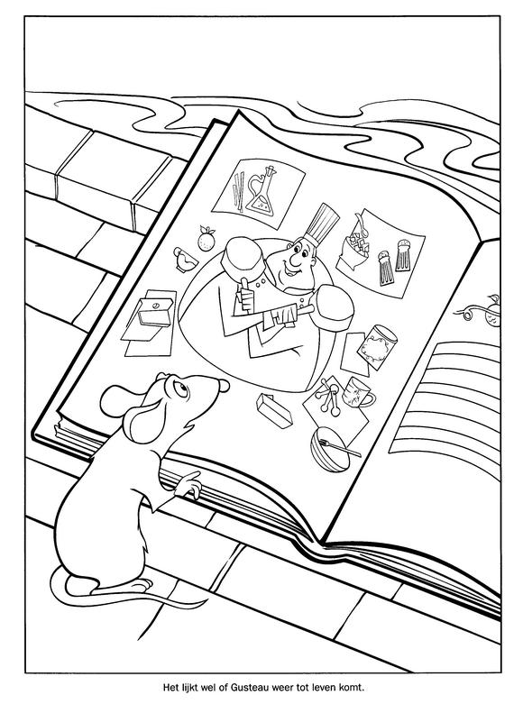 Fisă de colorat cu Ratatouille de colorat p32