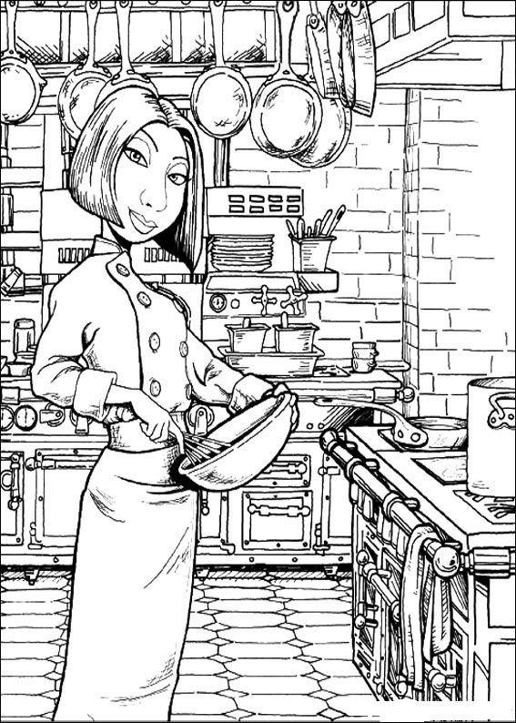 Fisă de colorat cu Ratatouille de colorat p51