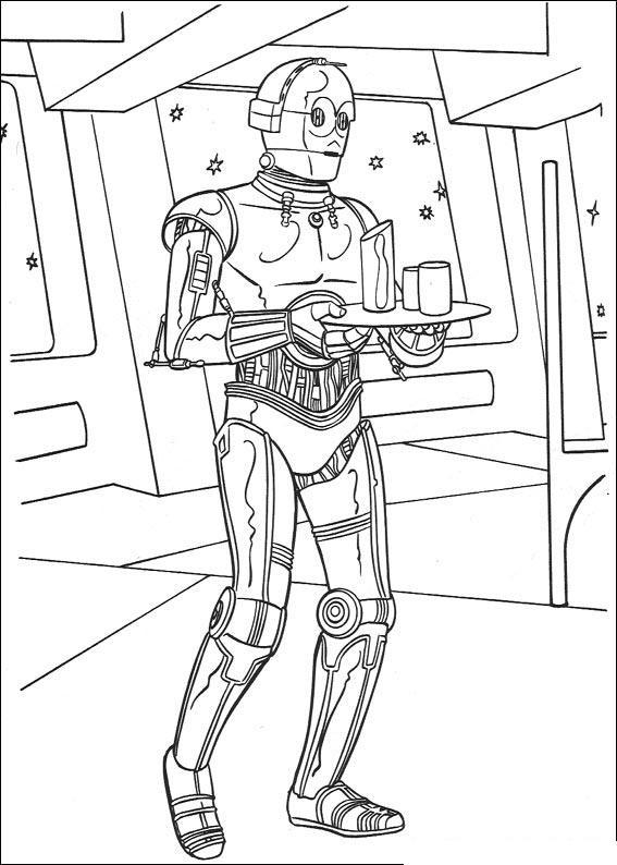 Fisă de colorat cu Razboiul stelelor de colorat p103