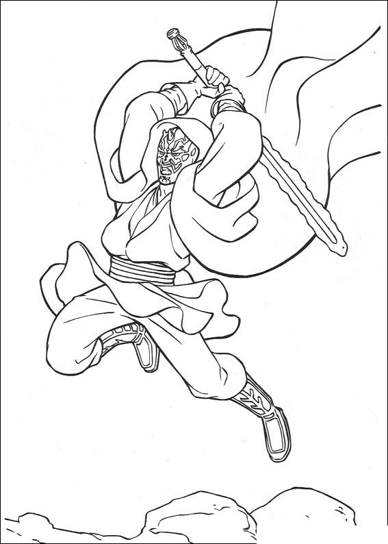 Fisă de colorat cu Razboiul stelelor de colorat p113