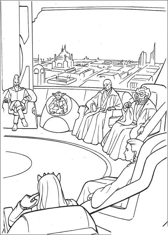 Fisă de colorat cu Razboiul stelelor de colorat p119